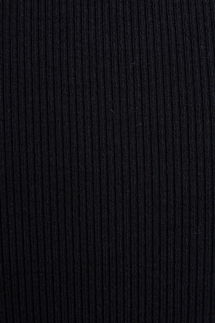 Harper Henley Long Sleeve Mini Dress, Jet Black, large