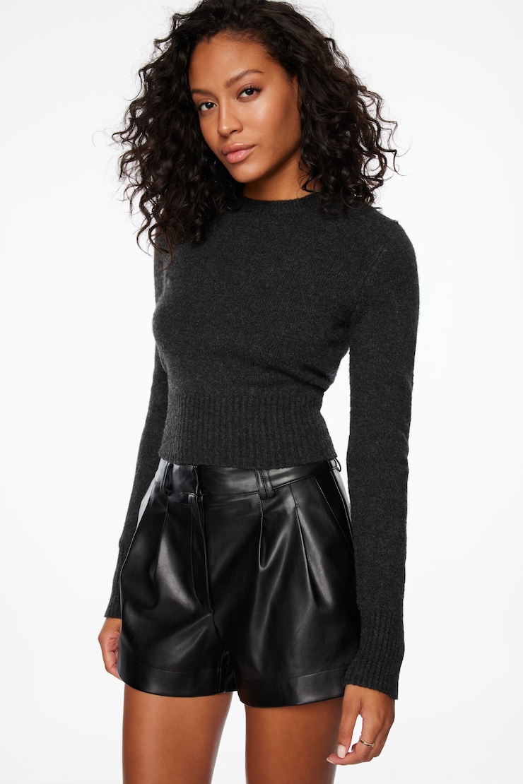 Faux Leather Shorts Black | Dynamite
