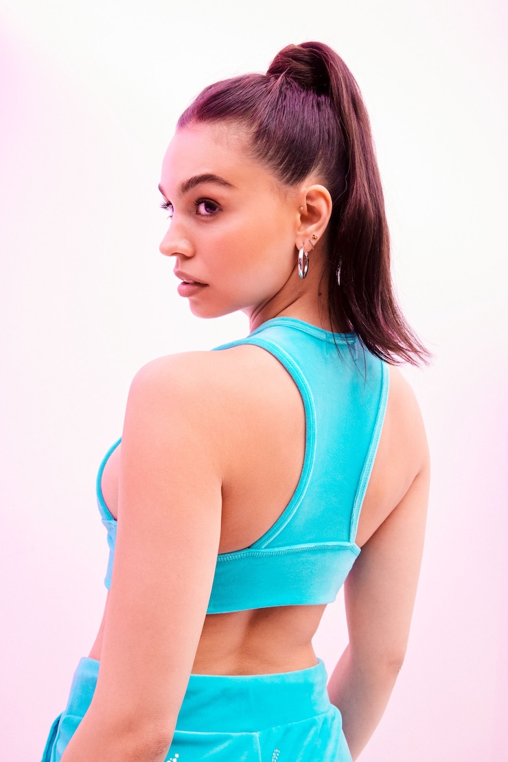 JUICY COUTURE Camisole à dos nageur en velours avec pierreries