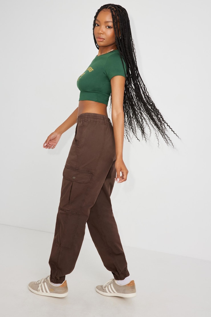 Brianna Bubble Pant , Dark Toffee Brown, large