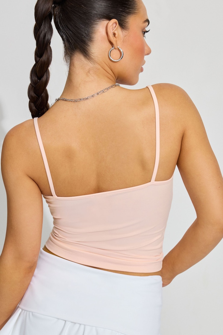 Sleek Scoop Cami Top, Chalk Pink, large