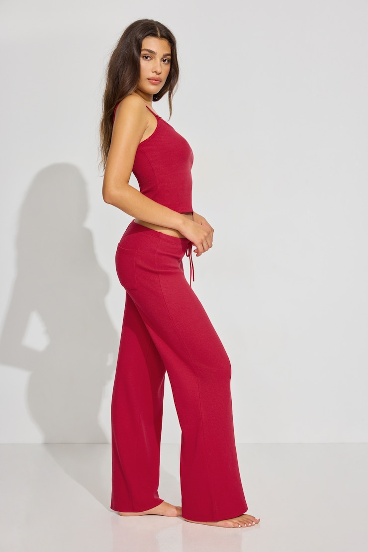 Waffle Pants, Jester Red, large