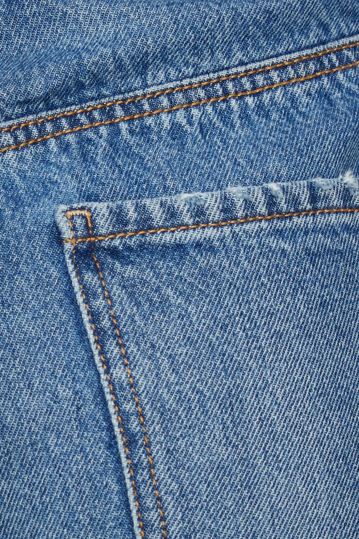 Justina Straight Denim Shorts Indigo/Medium Dark large