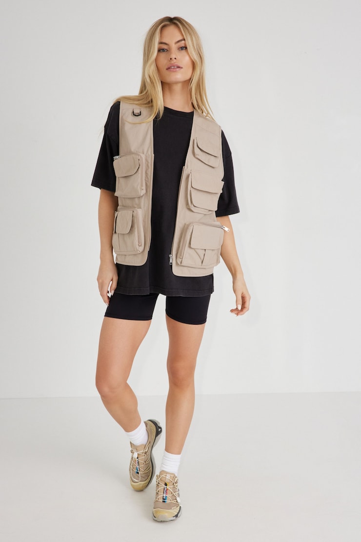 ベスト Name. NYLON WEATHER UTILITY VEST BEIGE 2 Oversized Utility Vest BROBEI | Garage