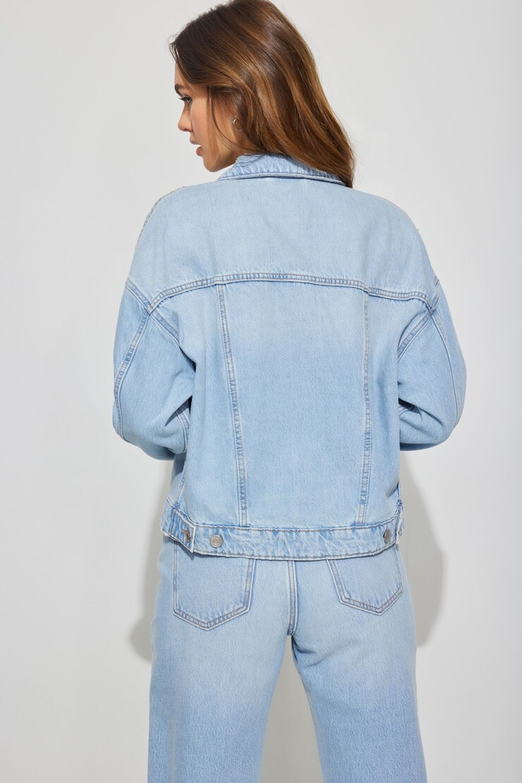 Boyfriend Denim Jacket, Lena Blue, large