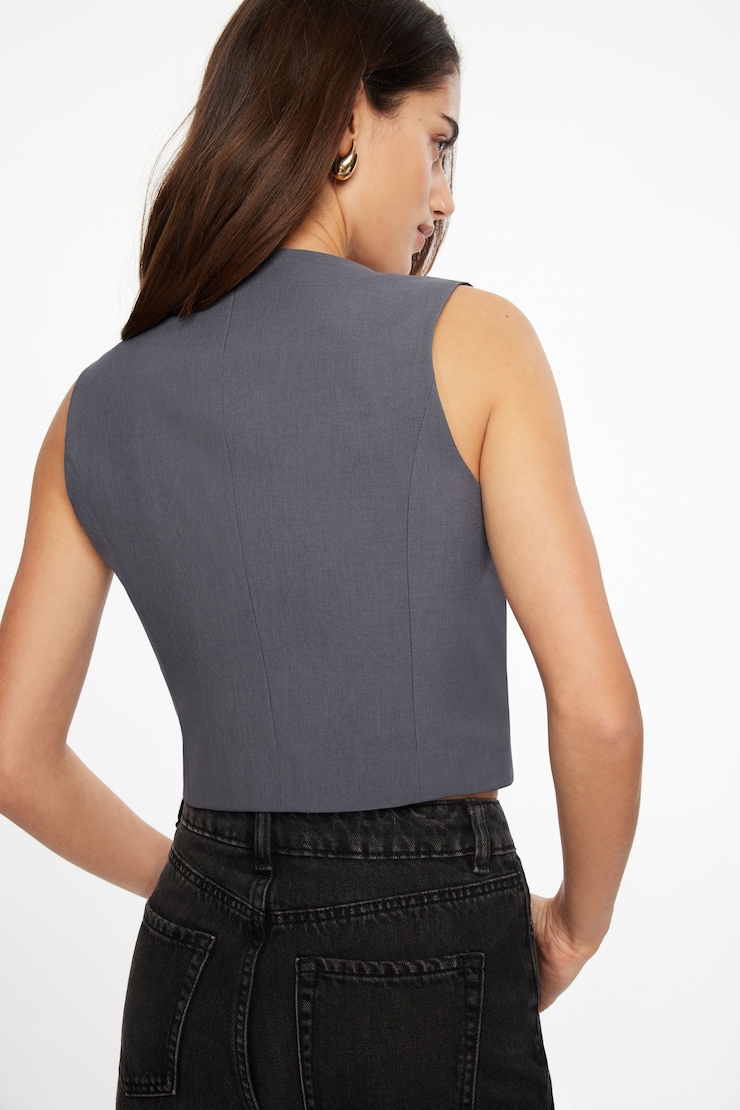 Julietta Square Neck Vest Odyssey Grey large