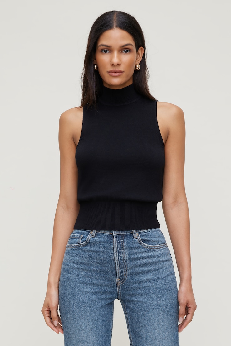 Mock Neck Sweater Vest