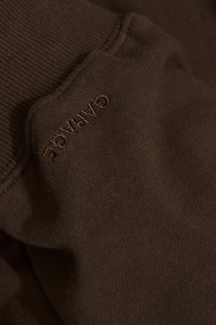 SoftTerry Off Shoulder Sweatshirt, Armadillo Brown, large