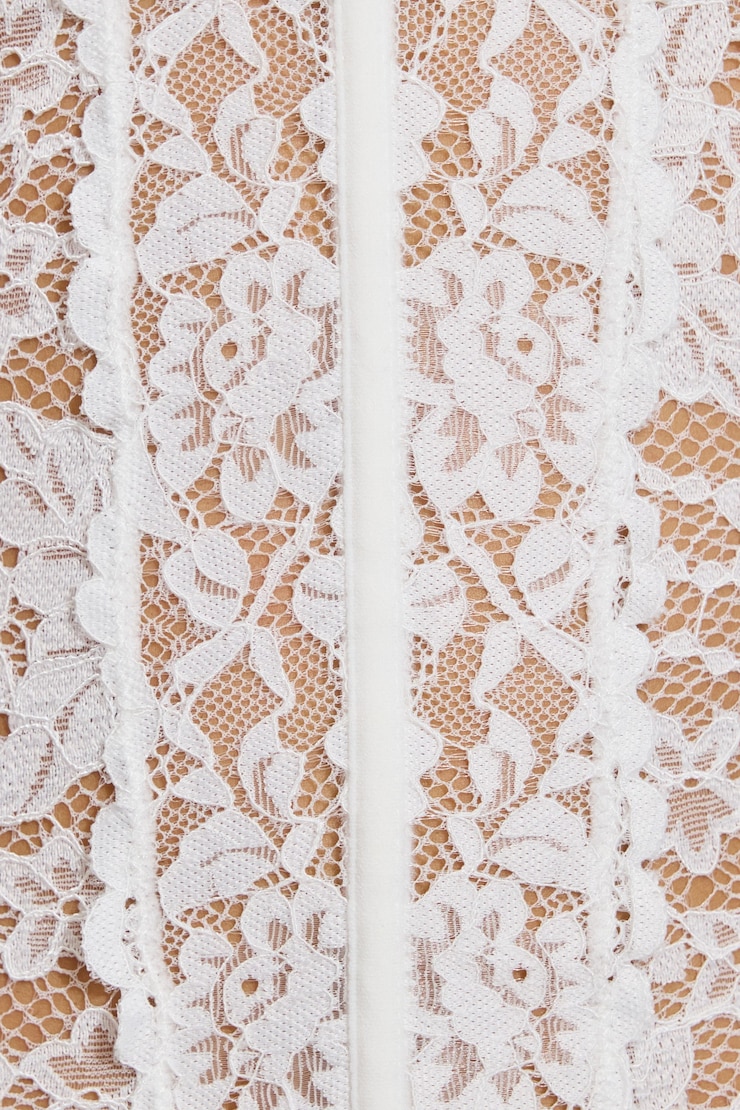 Chrishell Lace Mesh Bustier, Snow White, large