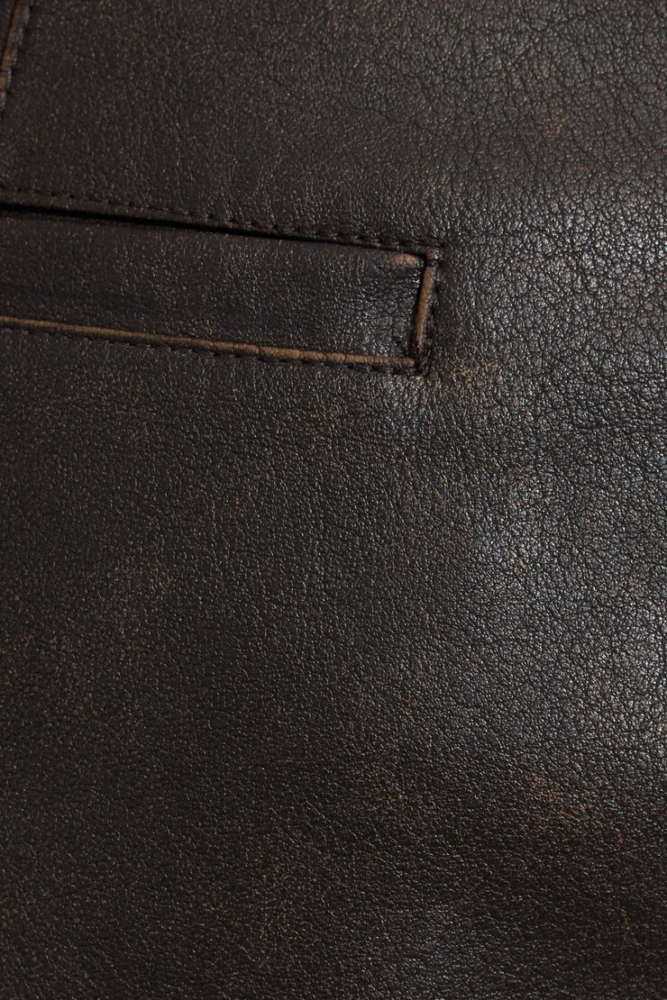 Brynn Faux Leather Micro Skort, Washed Out Brown, large