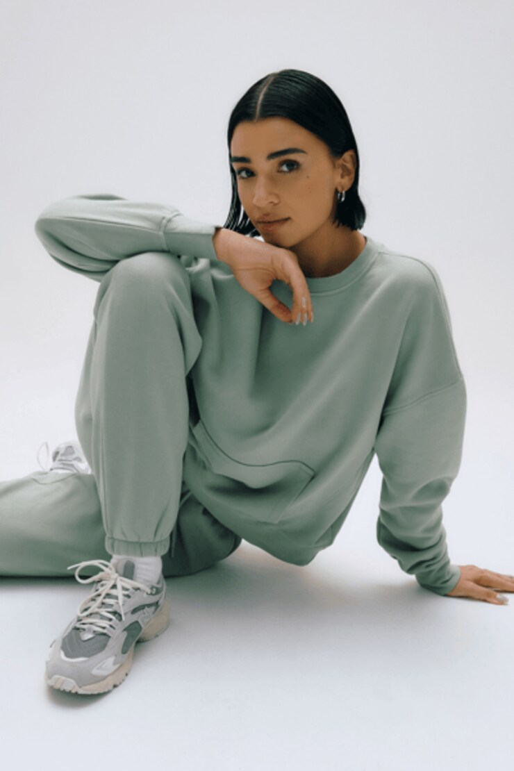 Elevated Crewneck Pocket Sweatshirt, Macaroon Mint Green, large