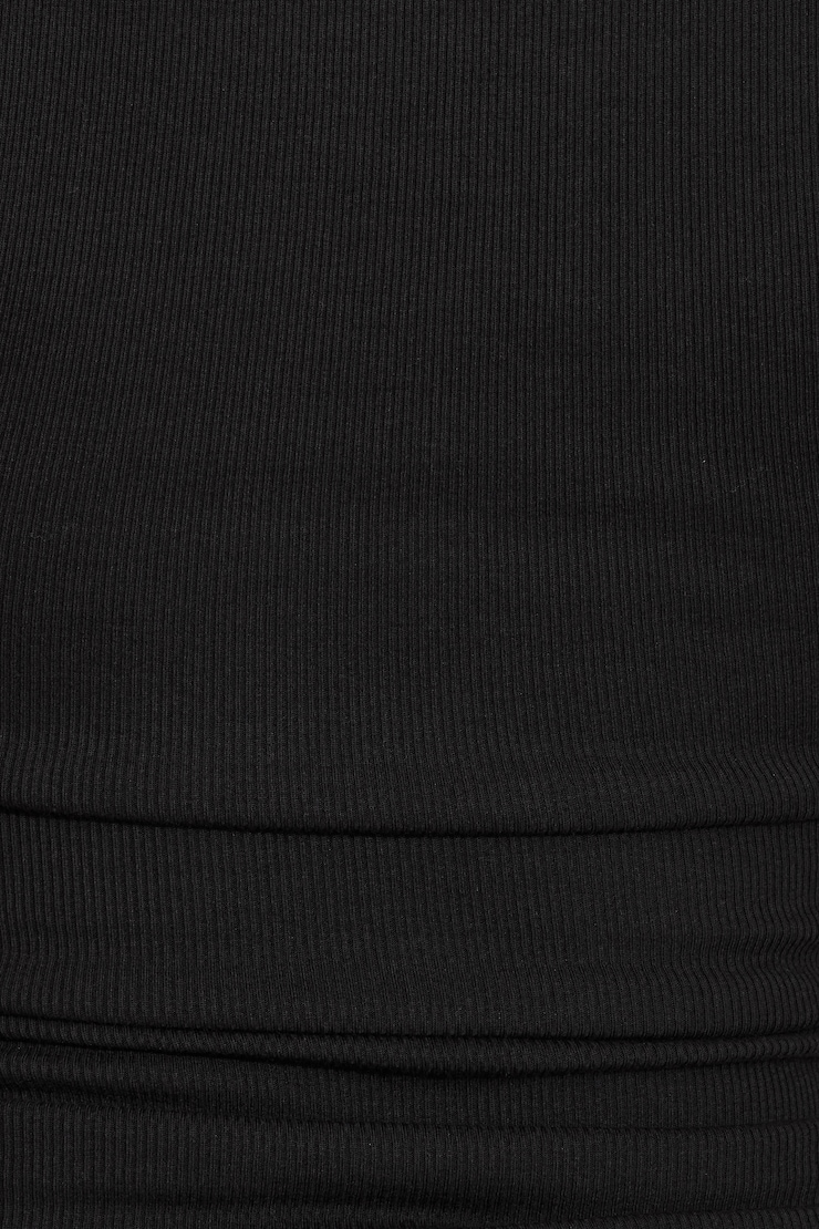 Square Neck Ribbed Tank Top, Jet Black, large