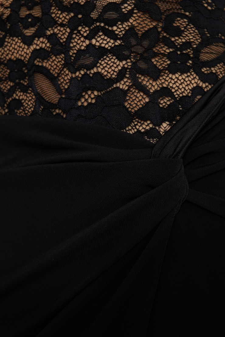 Serene Mesh Maxi Dress Jet Black large