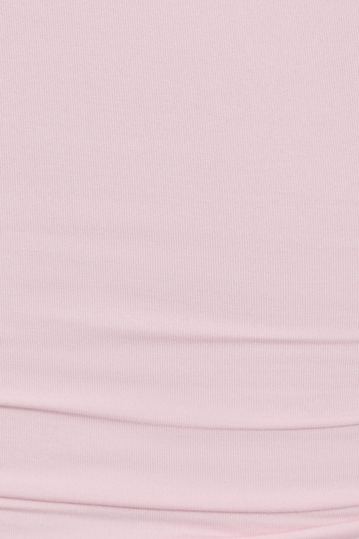 Smooth Open Neck Tee, Light Pink, large