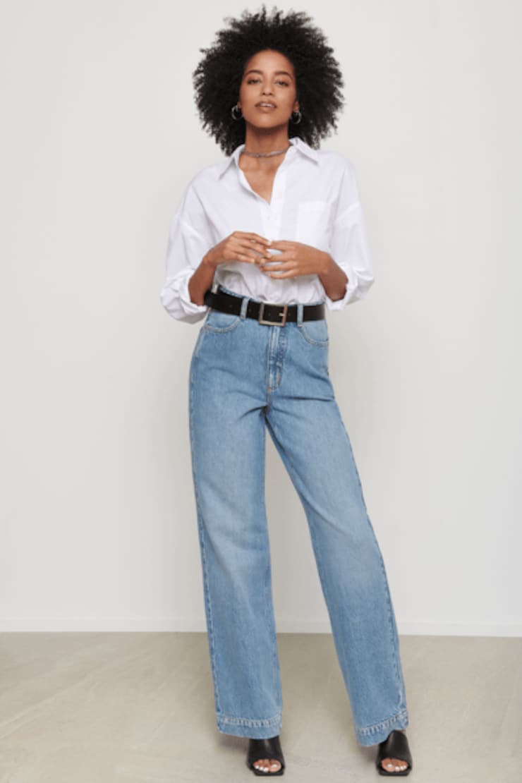 ETHOS | Heidi Ultra High Waist Wide Leg Jeans Medium Indigo Blue large