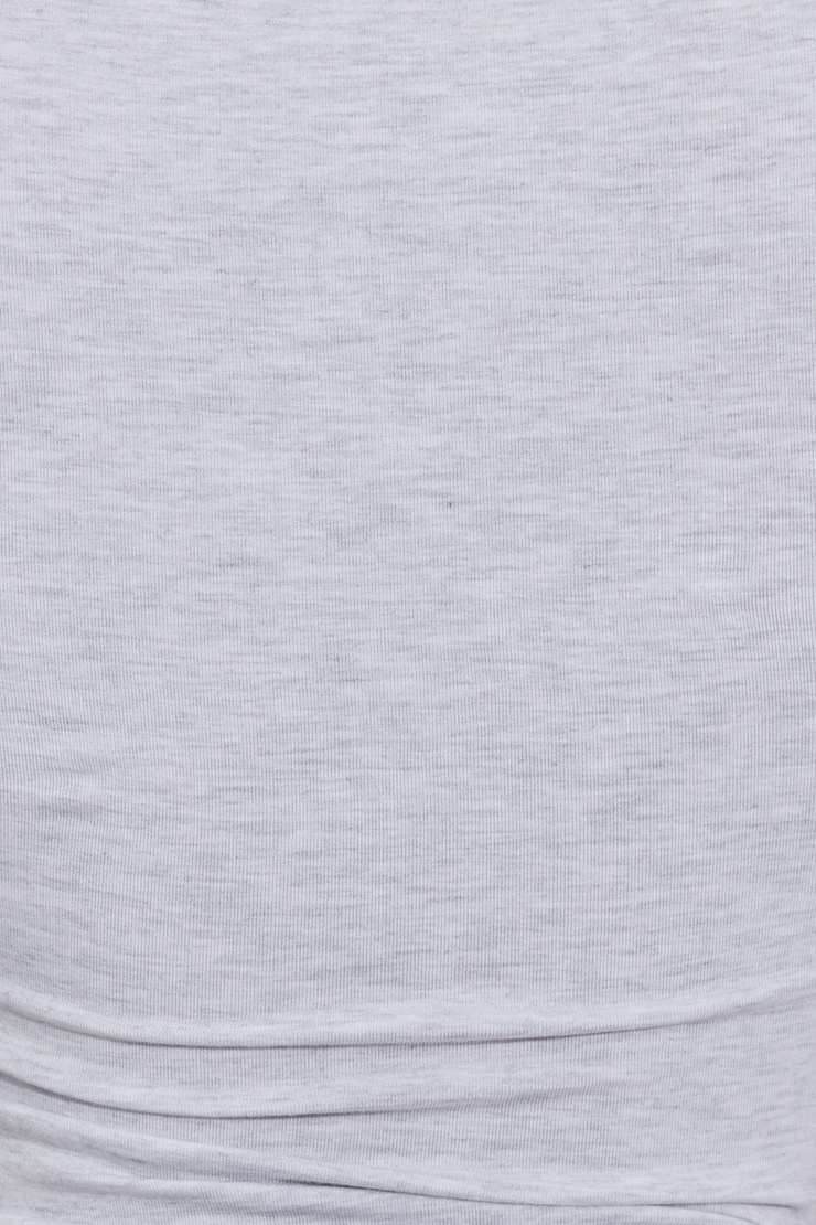 Smooth Long Sleeve Crewneck Top, Spring Grey Mix, large