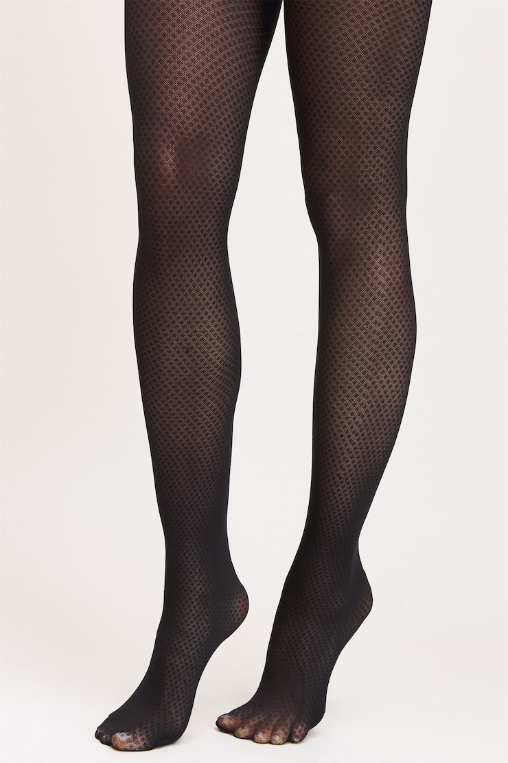Micropattern Tights  Black large