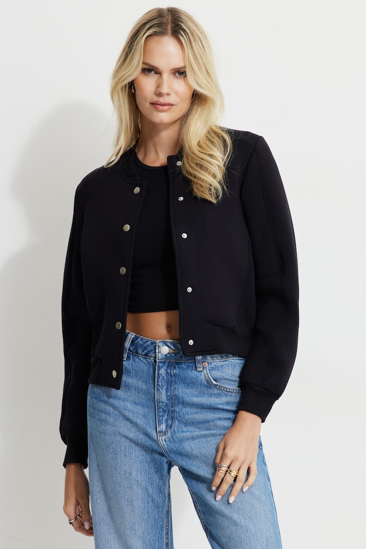 Anywear Scuba Bomber Jacket Jet Black large