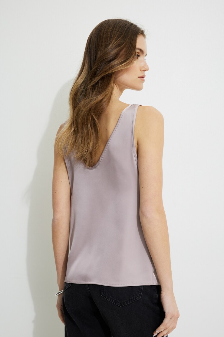 Wren Satin Tank Top Purple Dove large