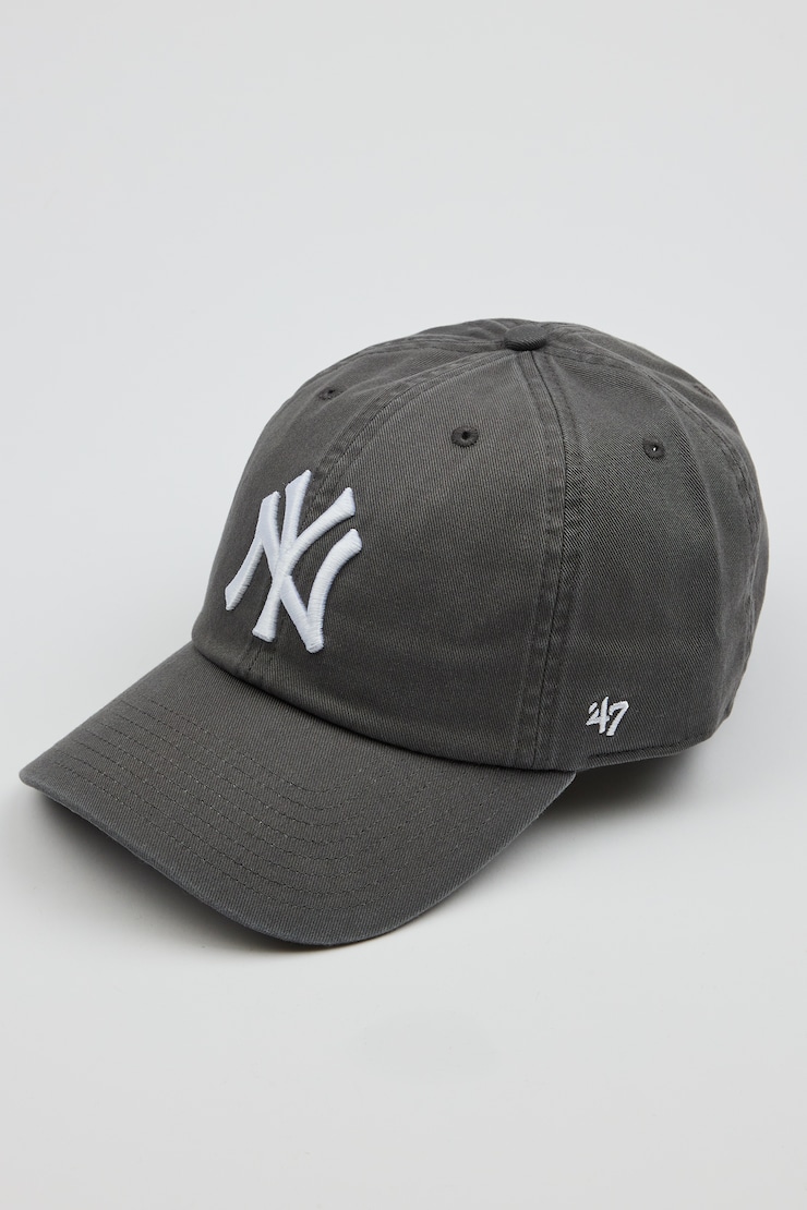 47 BRAND Clean Up Cap  - NY, Burnt Ash Grey/White, large