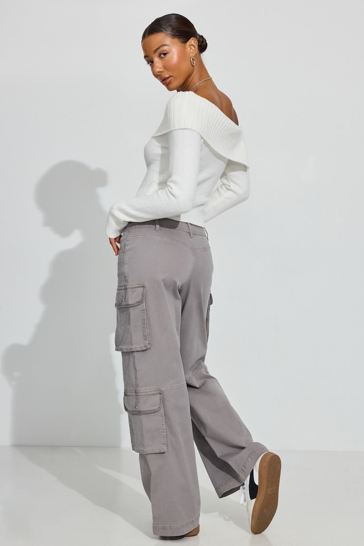 Cameron Low Rise Cargo Pants, Titanium Grey, large