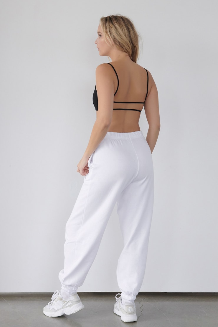 Boyfriend Joggers, Bright White, large