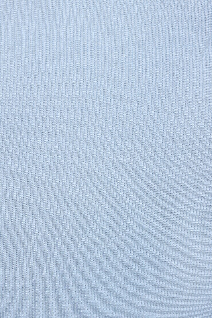 Ophelia Ribbed Long Sleeve T Shirt Blue Monday large