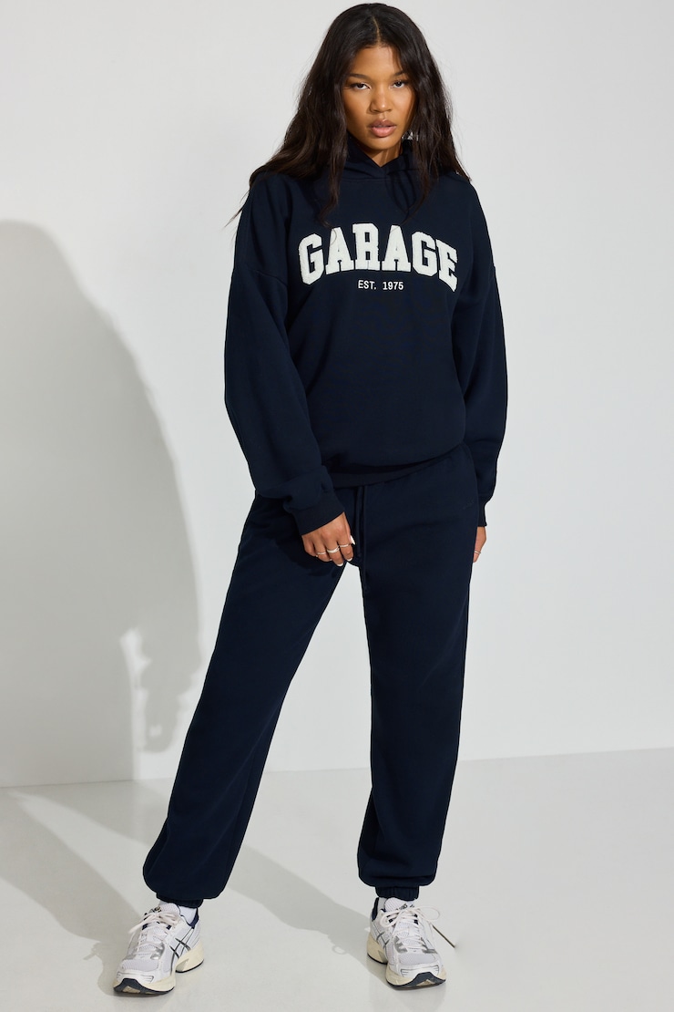 UltraFleece Hoodie, Mariana Blue with Chenille "Garage" Logo, large