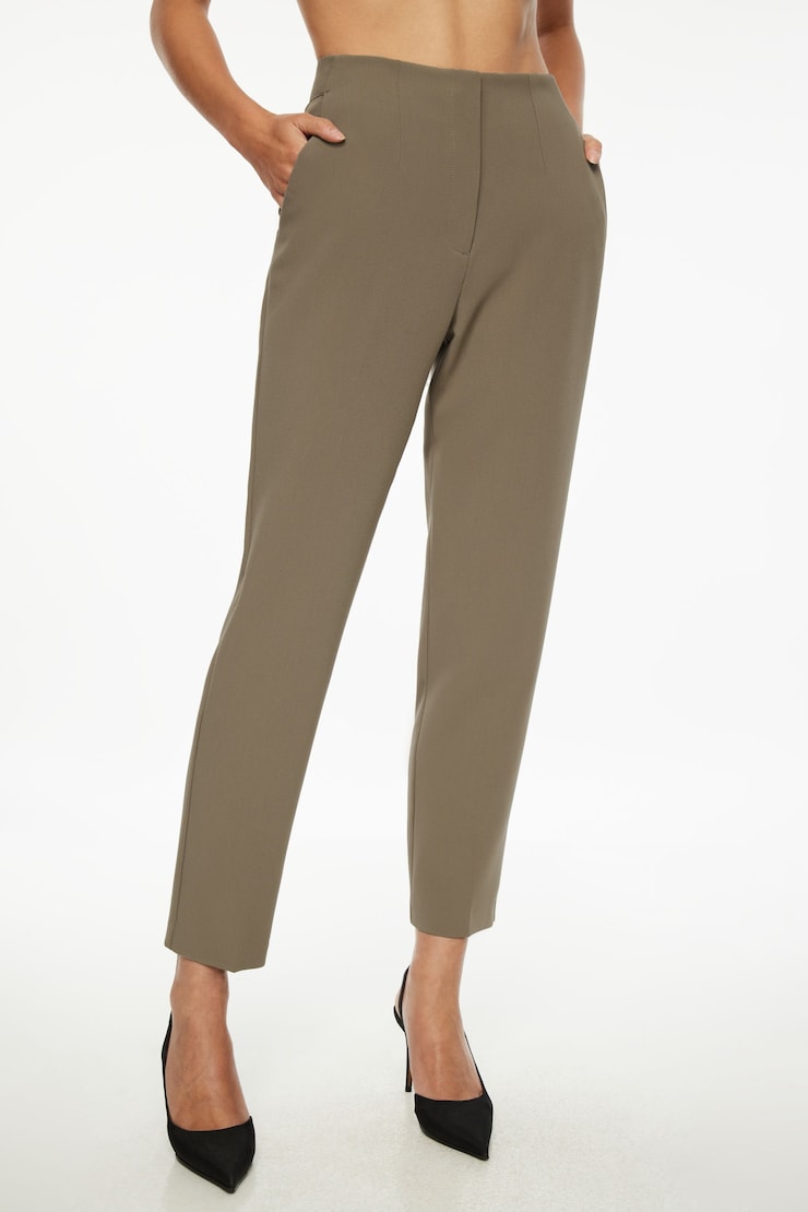 Jourdan Mid Rise Wide Leg Pants Northwood Khaki large