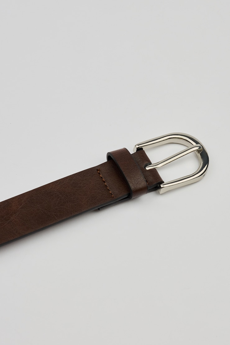 U Buckle Classic Belt, Brown, large