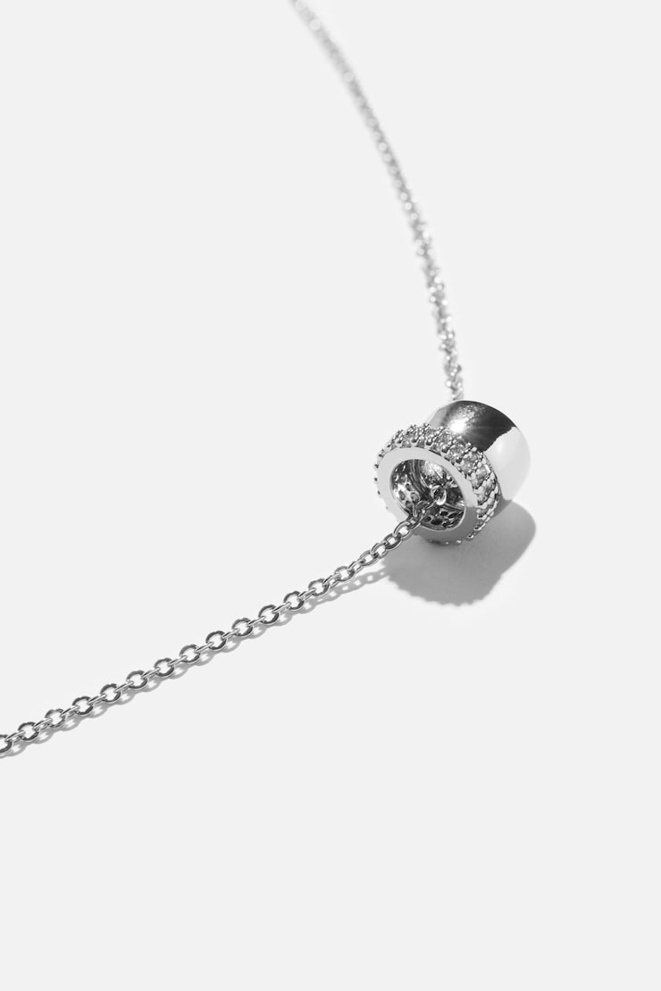 Ring Charm Necklace Silver large