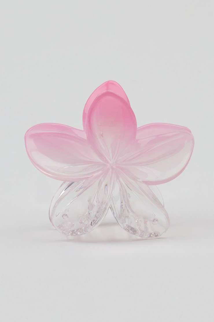Flower Hair Claw, Pop It Pink/Clear, large
