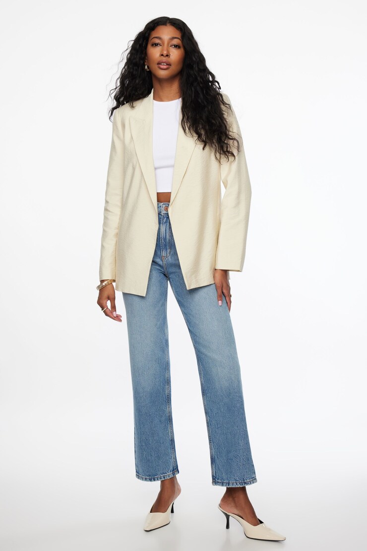 Athena Relaxed Open Blazer Rainy Day Beige large
