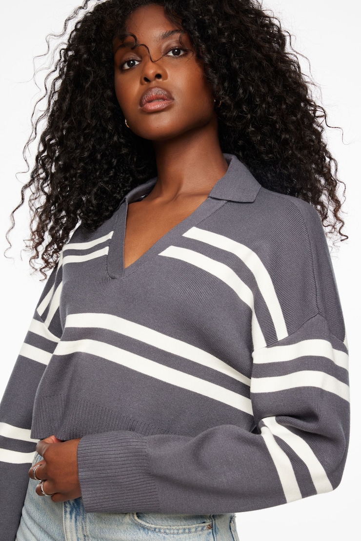 Cropped Polo Sweater
