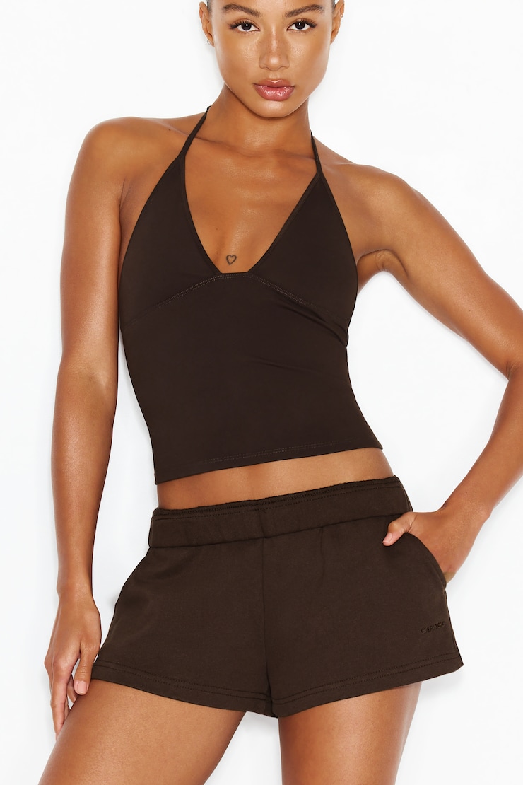 SoftTerry™ High Rise Shorts, Armadillo Brown, large