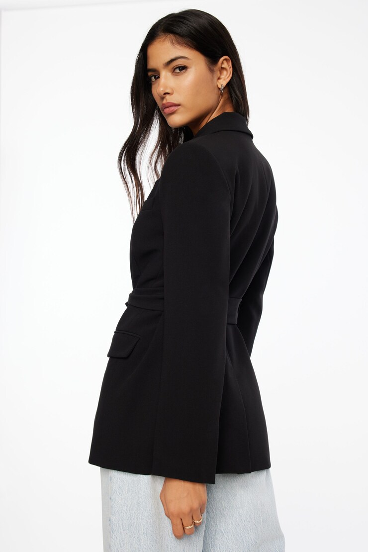 Leia Belted Blazer Jet Black  large