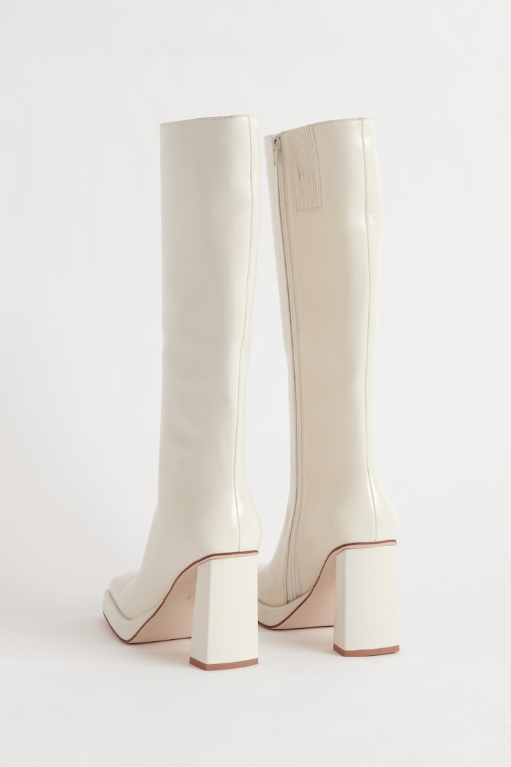 JEFFREY CAMPBELL - Bottes Maximal, Ivoire, large