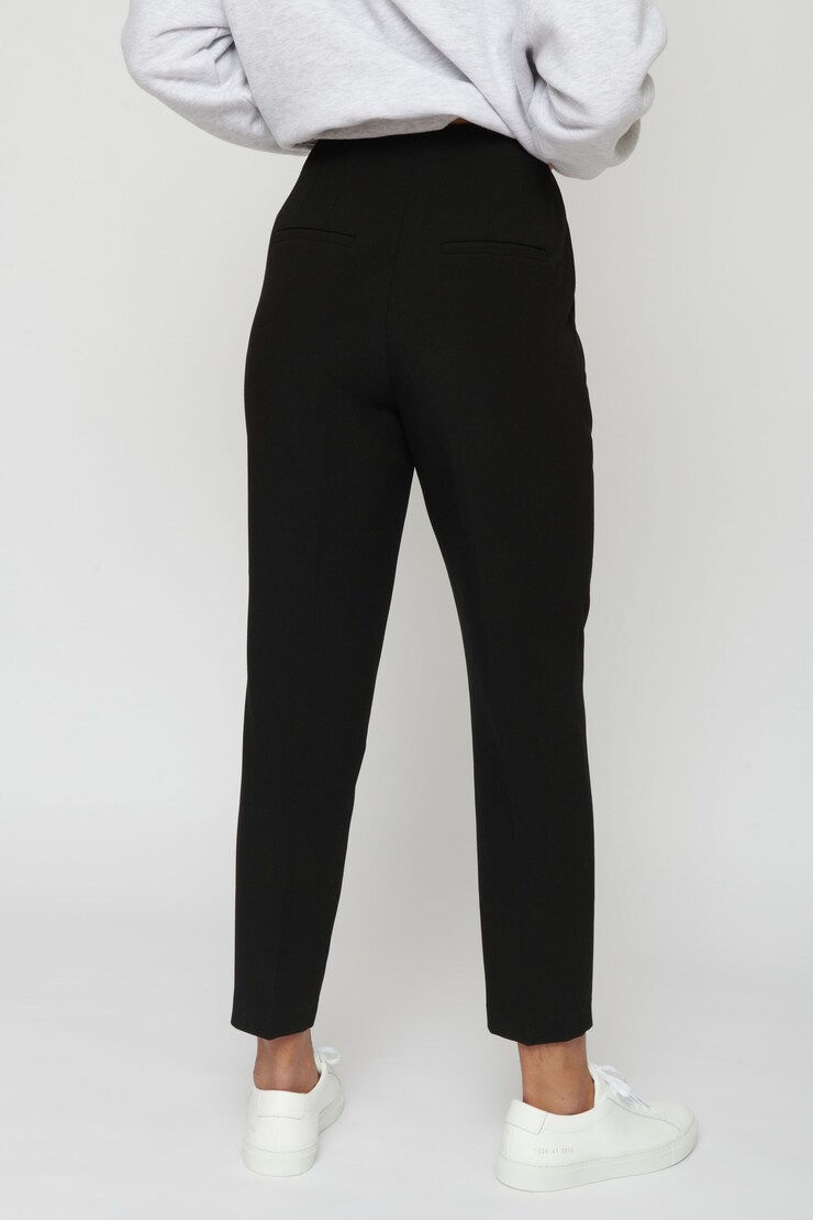 Kendall High Waist Straight Pants Jet Black large