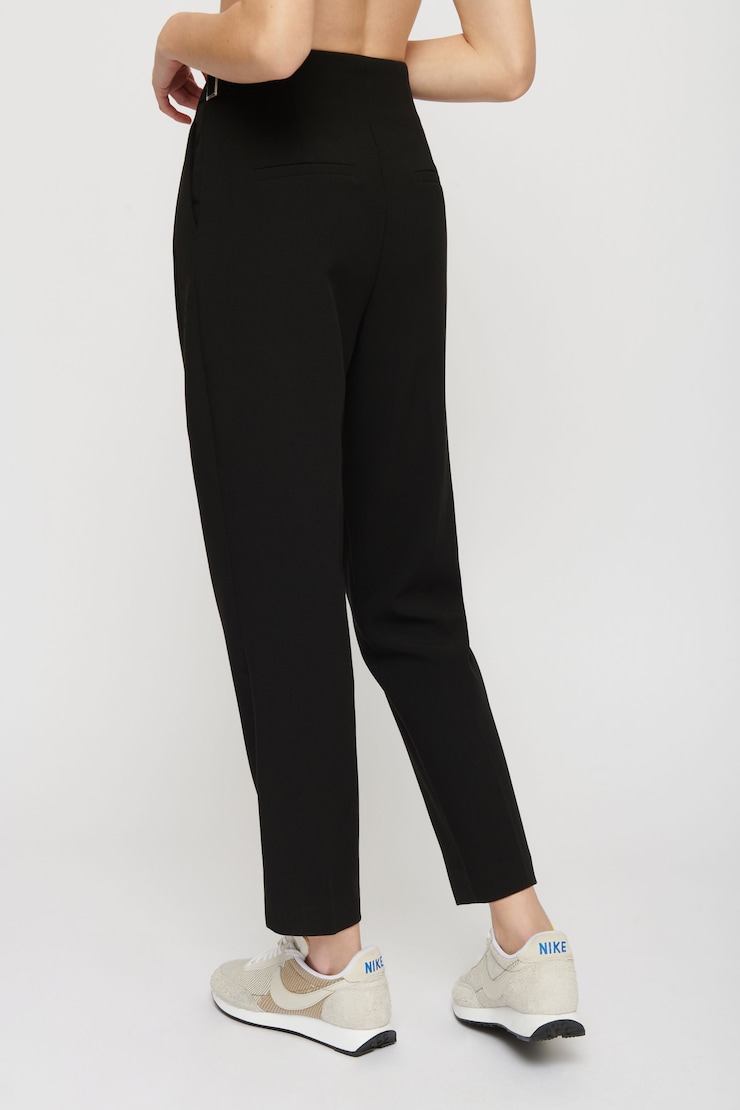 Gigi Carrot Pants with Side Tabs Jet Black large