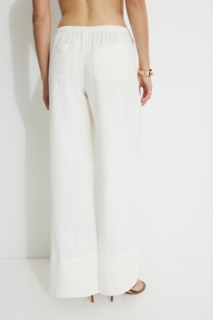 Leo Wide Leg Linen Pants Sea Salt large
