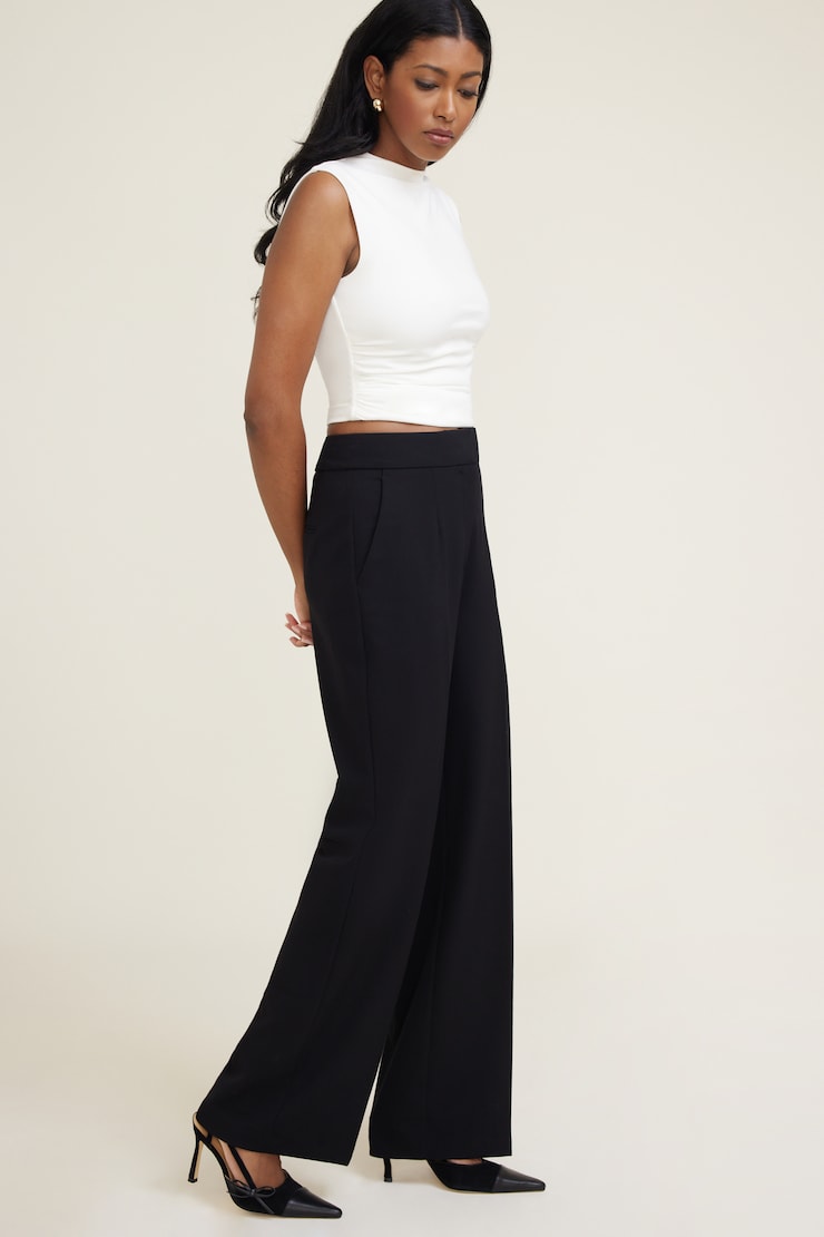 Yasmin Straight Leg Pants Jet Black large