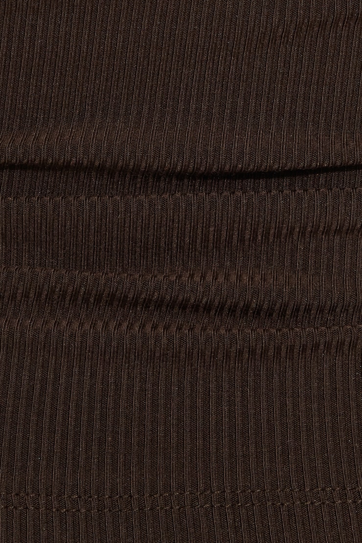 Mini Ribbed Halter Cami Top, Armadillo Brown, large