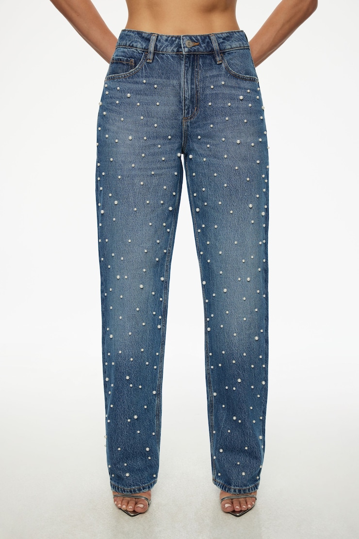 Mika Pearl Relaxed Straight Jeans Medium Dark Indigo/Aspen Blue large