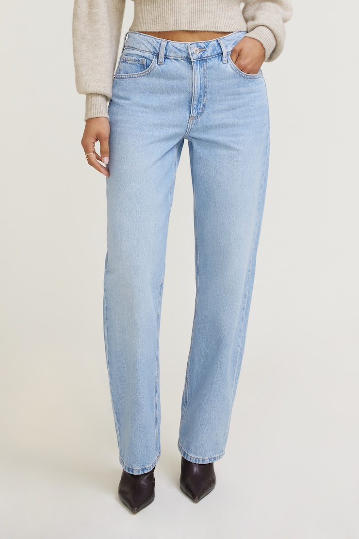 Mika Mid Rise Relaxed Straight Leg Jeans