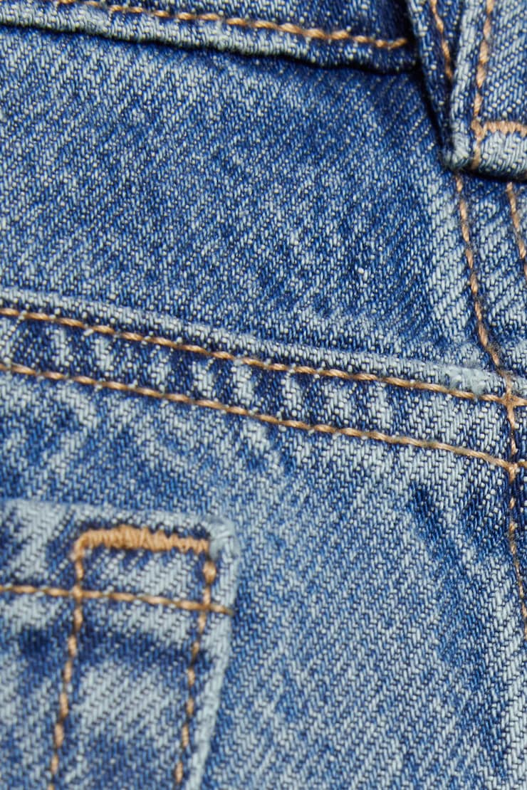 Denim Cut Off A-Line Skort