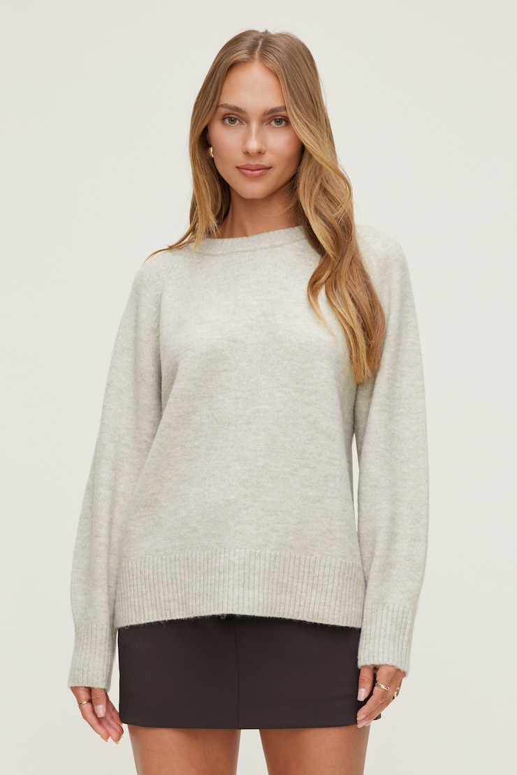 Rory Oversized Sweater Atmosphere Melange Beige large