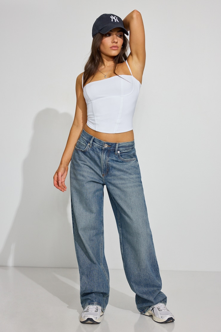 Sculpt Bustier Top, Bright White, large