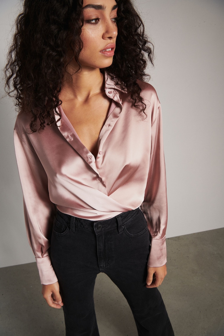 Frida Satin Oversized Shirt