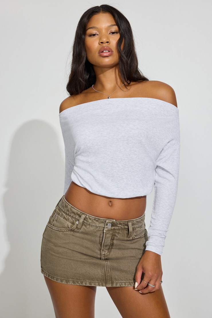 Twill Micro Skort, Rustic Green, large