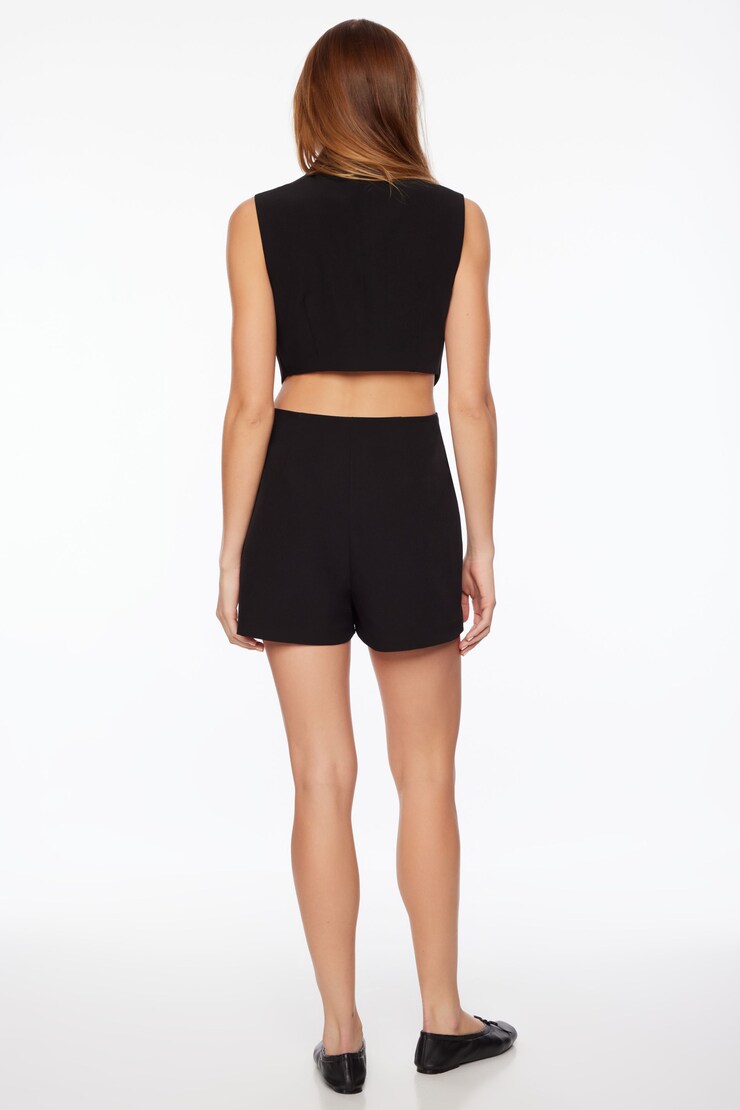 Rowan Cut Out Blazer Romper Jet Black large